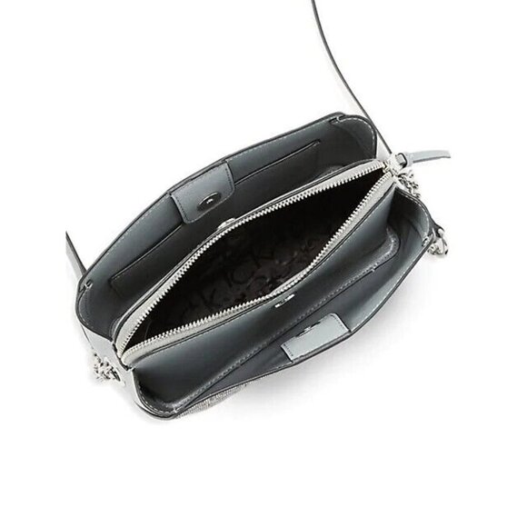 Calvin Klein Hailey Monogram Crossbody Bag in Ivory - Picture 3 of 5